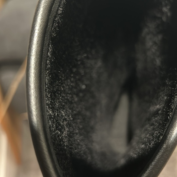 Cat Reaching Full Moon Grap Black Rain Boots - Picture 8 of 16